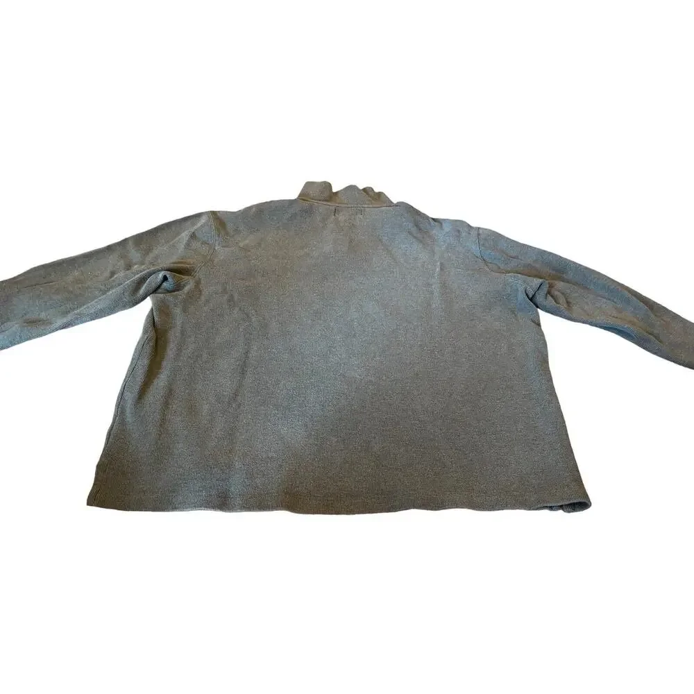 Polo Ralph Lauren XL grey Knit sports sweater 1/4 zip up Mock turtleneck